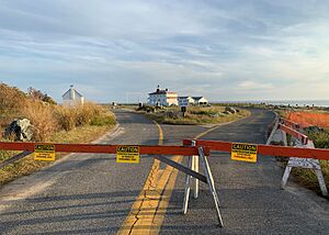 Point Lookout Light (Maryland) in distance