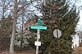 Road sign in New Columbus, Pennsylvania