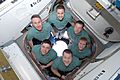 STS-130 Crew in the Cupola