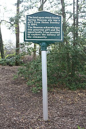 Sandy Spring Museum Bentley Plaque (April 2025)