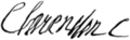 Signature of Edward Hyde, 1st Earl of Clarendon (1609–1674)