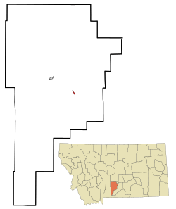 Location of Greycliff, Montana
