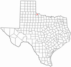 Location of Quanah, Texas