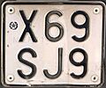 Targa automobilistica Italia 2006 X69 SJ9 ciclomotore