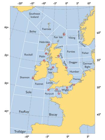 UK shipping forecast zones