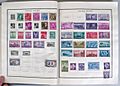 US postage stamps on album pages