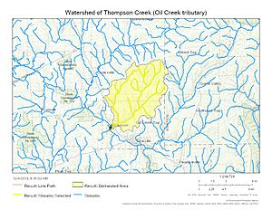 Watershed of Thompson Creek (Oil Creek tributary)