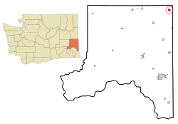 Location of Tekoa, Washington