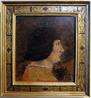Zanetto bugatto (attr.), ritratto di galeazzo maria sforza, 1474-76 (mi)