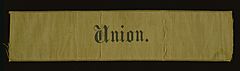 "Union" Ribbon Worn by Supporters Dedicated to Keeping Missouri in the Union During the Civil War.jpg
