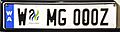 2005 Western Australia registration plate W MG 000Z europlate