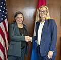 Acting Deputy Secretary Victoria Nuland meets with Deputy Prime Minister of the Netherlands Sigrid Kaag at the State Department in Washington, D.C. on November 15, 2023