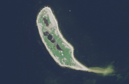 Aerial view of Hat Island, town of Egg Harbor, Door County, Wisconsin 2020 (cropped)