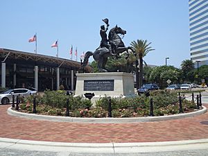 Andrew Jackson statue in front of Jacksonville Landing
