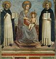 Angelico, maria tra i santi domenico e tommaso d'aquino