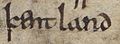 Anglo-Saxon Chronicle - kentland (British Library Cotton MS Tiberius A VI, folio 4r)