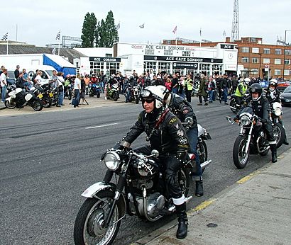 BSA riders at 2007 Ace Cafe reunion