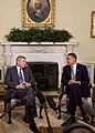 Barack Obama & Jaap de Hoop Scheffer in the Oval Office 3-25-09
