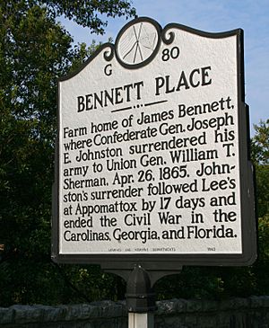Bennett Place marker
