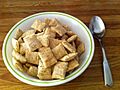 Bite-sized shredded wheat