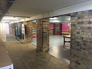 Block A undercroft from NW