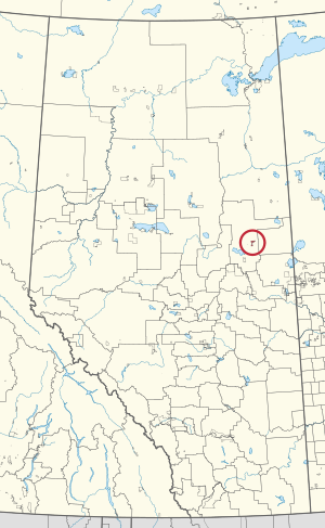 Location in Alberta