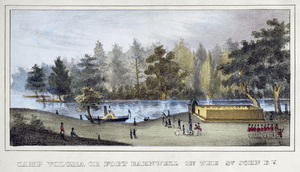 Camp Volusia or Fort Barnwell on the St. John E.F. 1837 (digitally enhanced)