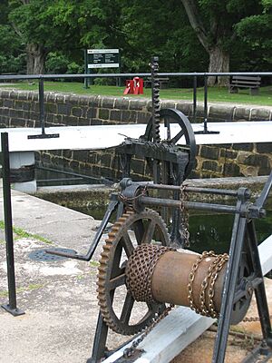 Canal-lock-mechanism