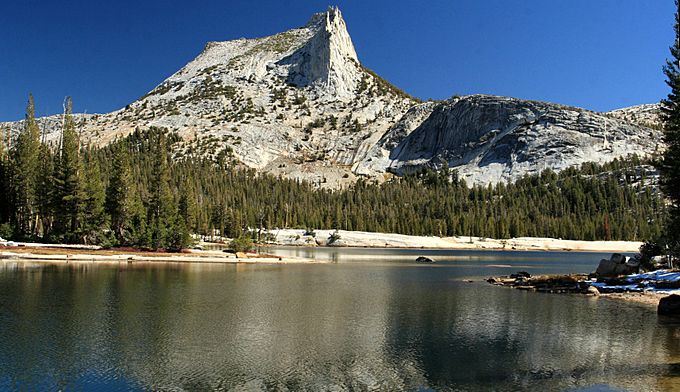 Cathedral Peak and Lake in Yosemite