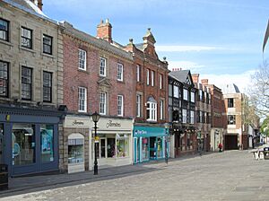 Chesterfield - shops along middle section of Low Pavement - geograph.org.uk - 3605407