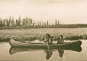 Chipewyan-in-a-canoe