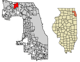 Location of Palatine in Cook County, Illinois