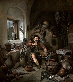 Cornelis Pietersz. Bega - De Alchemist