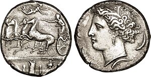Decadrachme de Sicile sous Denys l'Ancien
