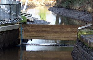 Detail of Canal Safety Gate, Linlithgow Basin, Union Canal, Scotland