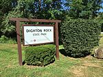 Dighton Rock State Park entrance sign