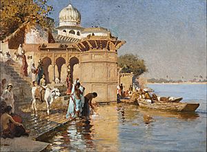 Edwin Lord Weeks - Along the Ghats, Mathura