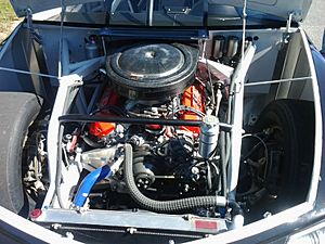 Engine of Denny Hamlin's Toyota