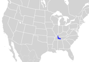 Etheostoma bison distribution.svg