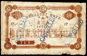 FIJ-16b-Levuka (Treasury Note)-10 Dollars (1872)
