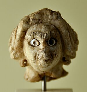 Female head from Assur, Iraq, 2400-2100 BCE. Pergamon Museum