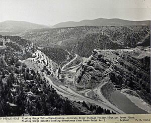 Flaming Gorge Damsite June 30, 1960
