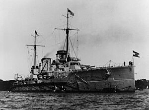 German battlecruiser SMS Seydlitz in port c1913