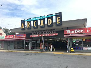 A photograph of the entrance to "Glenmont Arcade," located in the Glenmont Shopping Center, on October 2, 2018.