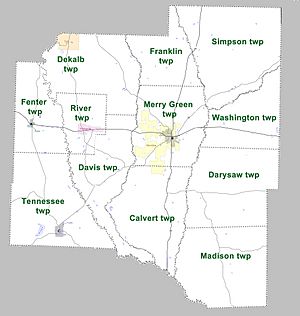 Grant County Arkansas 2010 Township Map large