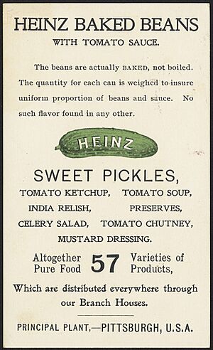 Heinz Baked Beans with Tomato Sauce trade card back