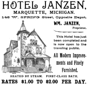 Hotel Janzen Ad 1896