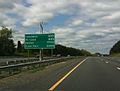 I-70 mileage sign near eastern terminus in Maryland