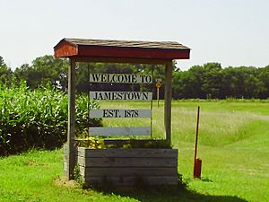 Welcome sign, north of town (2011)