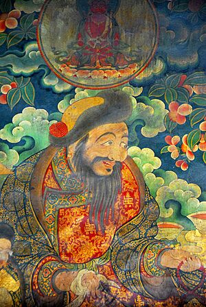 Jokhang,Gushi Khan Fresco.Color